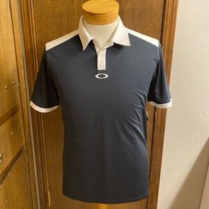 Oakley Men's Black and White Polo Shirt